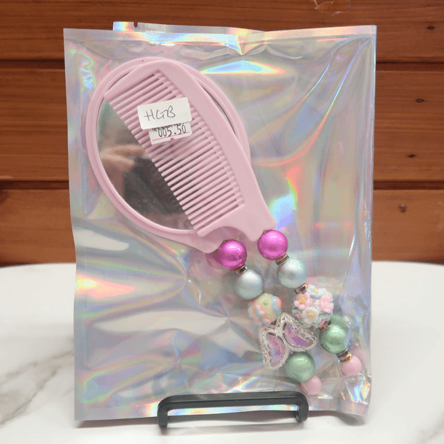Beaded Mirror & Comb