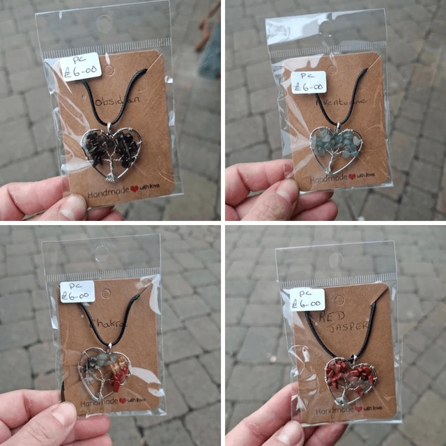 Heart Crystal Tree Necklace