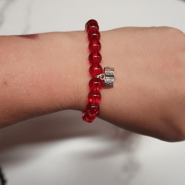 Book Themed Beaded Bracelet