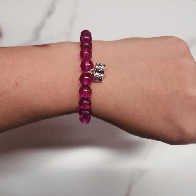 Book Themed Beaded Bracelet
