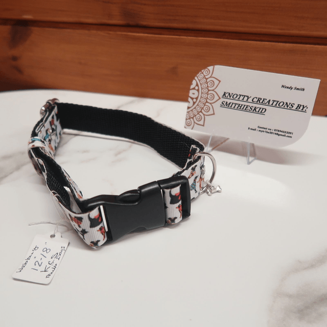 Webbing & Grosgrain Ribbon Adjustable Dog Collar