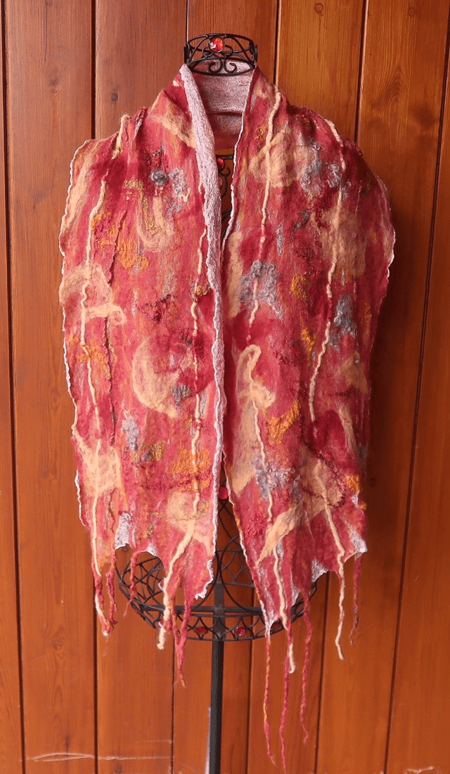 Nuno Felted Silk Scarf