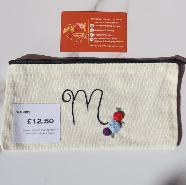 Initial Canvas Bag