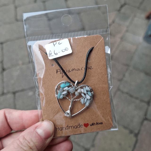 Heart Crystal Tree Necklace