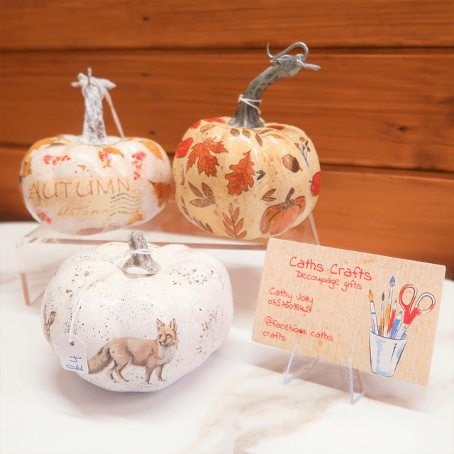 Medium Decoupage Pumpkin