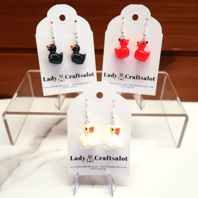 Halloween Duck Earrings
