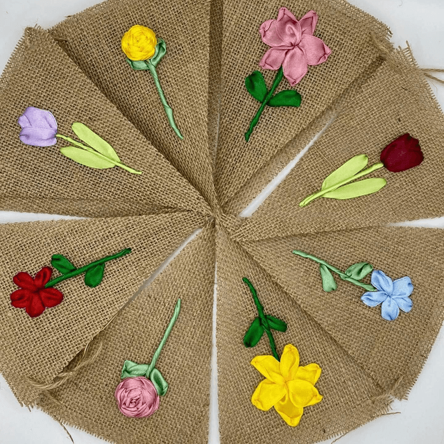 Ribbon Flower Bunting